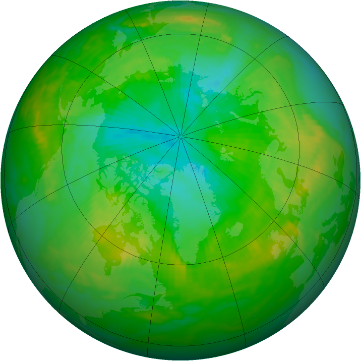 Arctic ozone map for 31 July 1979